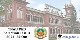 TNAU PhD Selection List II Out